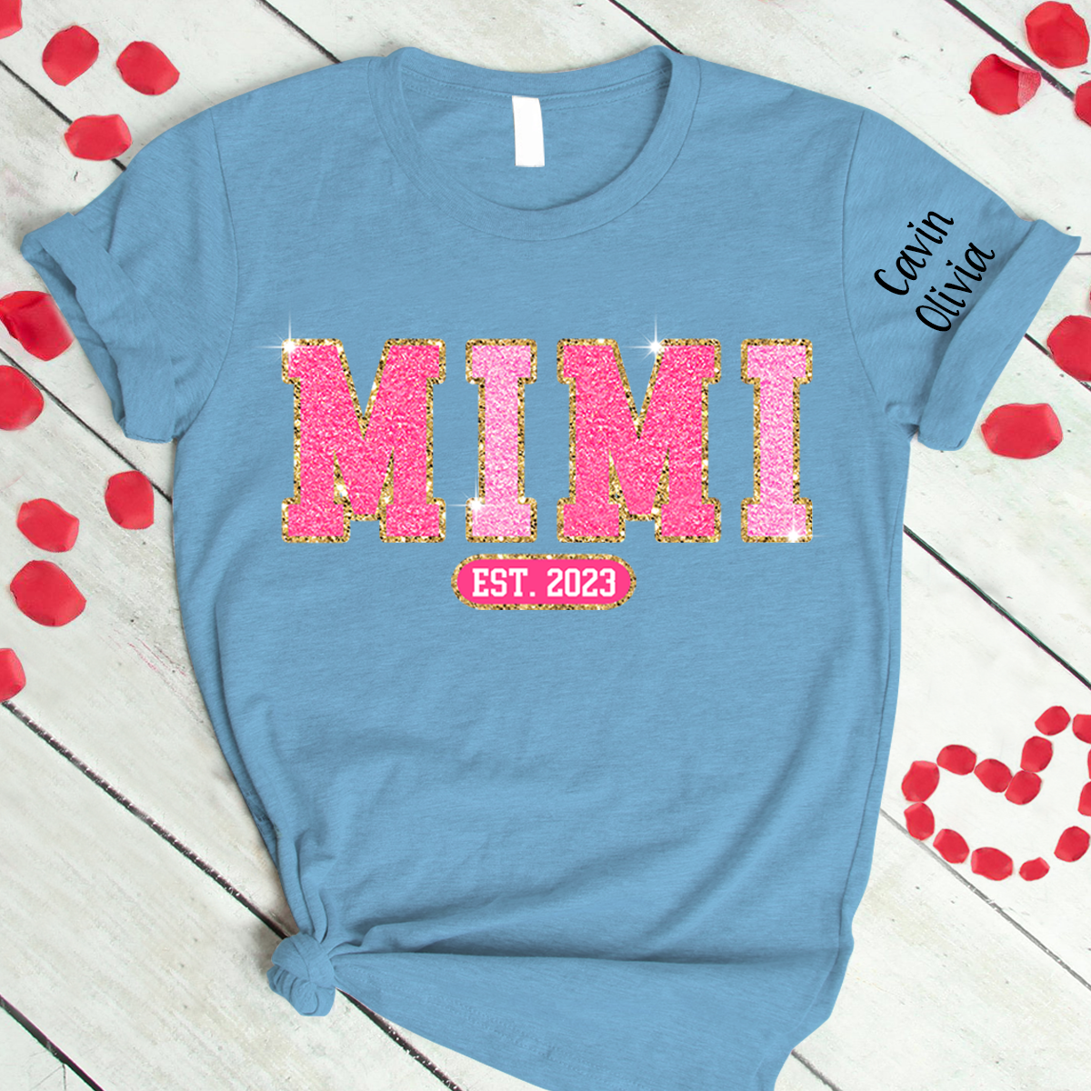 Custom Mimi Est Glitter Mother's Day Trend T-Shirt