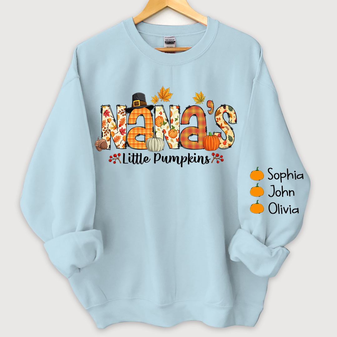 Nana little pumpkins autumn And Grandkids Sweatshirt