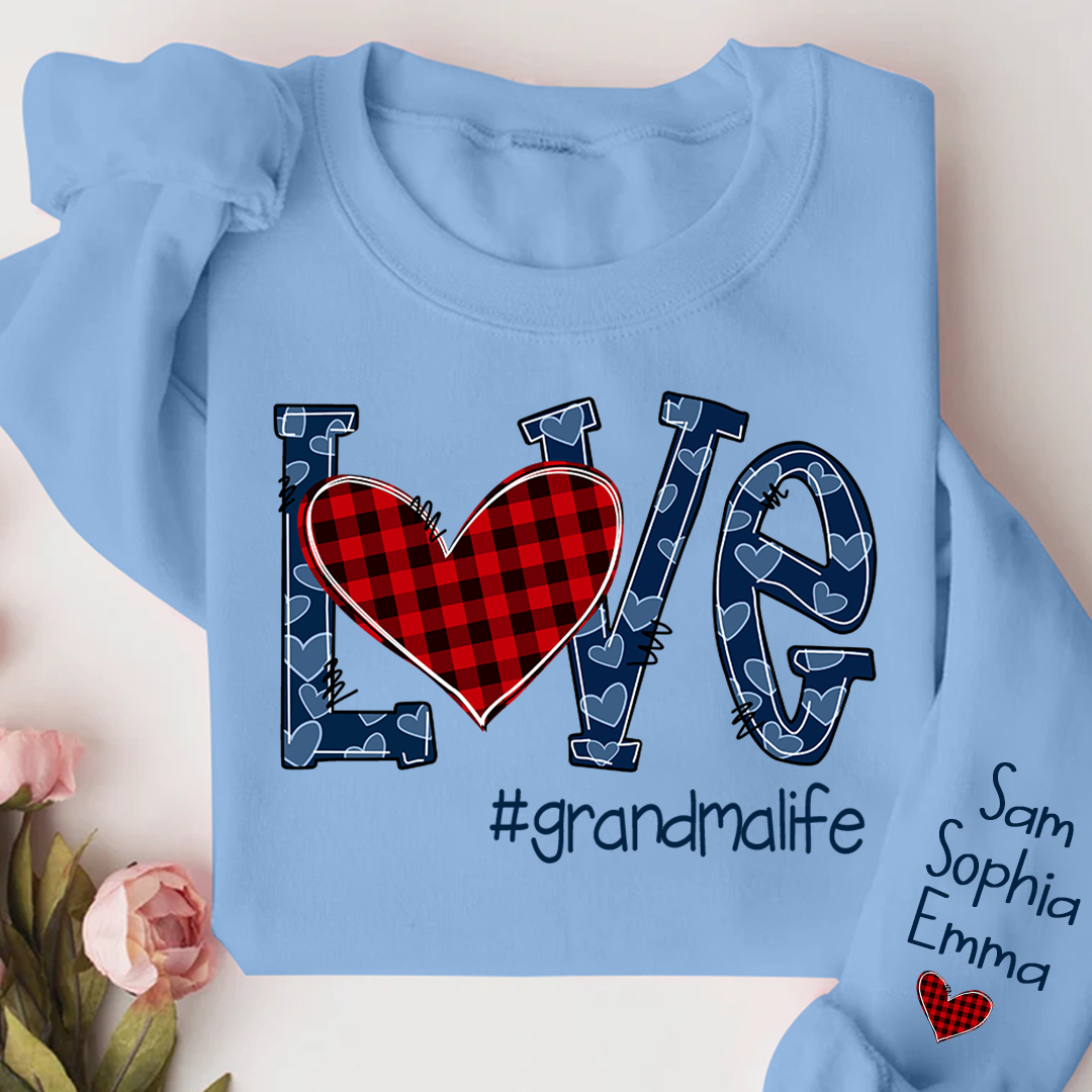 Love grandmalife Sweatshirt with kids Valentine's Day Sweatshirt
