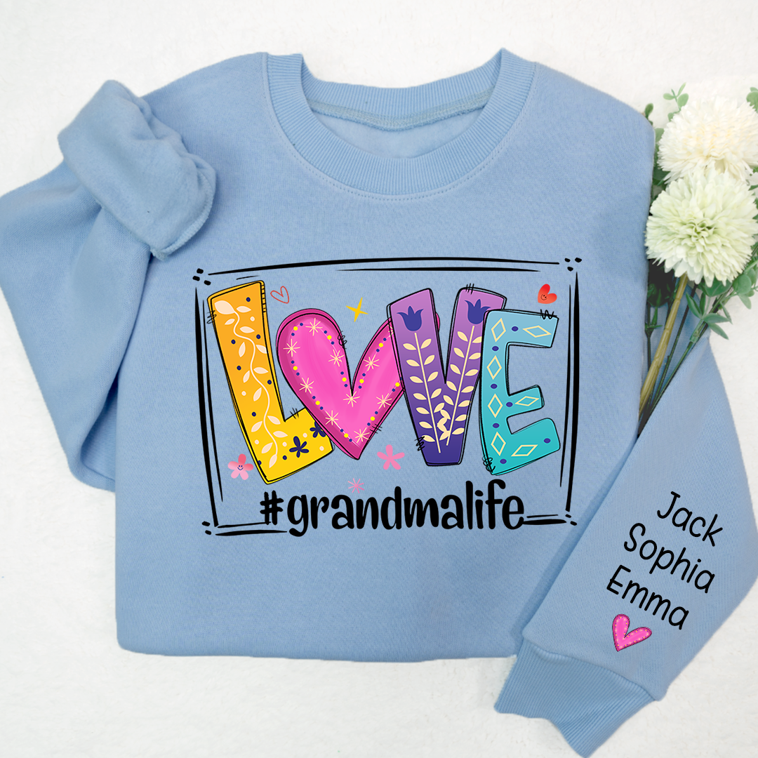 Love grandmalife Sweatshirt And kids Valentine's Day Sweatshirt