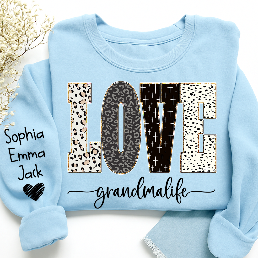 Personalized Love grandmalife Bible Style Gift For Grandma And Grandkids Sweatshirt