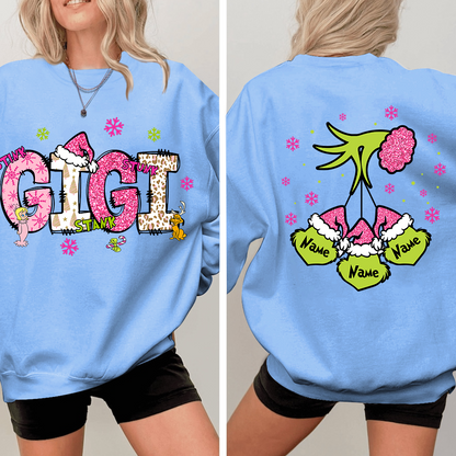 Gigi Pink Christmas And Kids Sweatshirt 2024