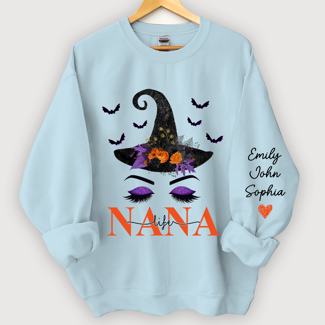 Personalized Nanalife Hat Halloween And Grandkids Sweatshirt
