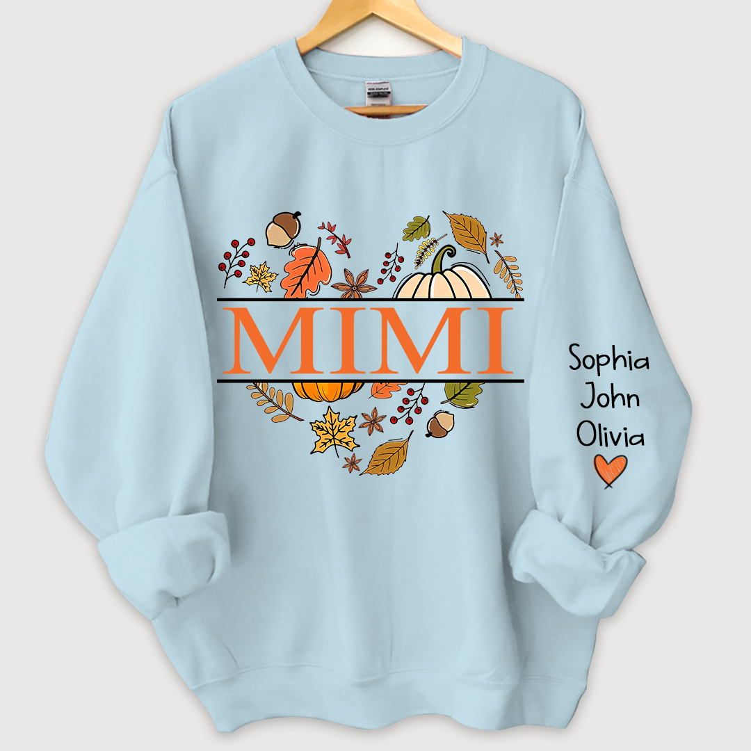 Mimi pumpkin fall autumn And Grandkids Sweatshirt