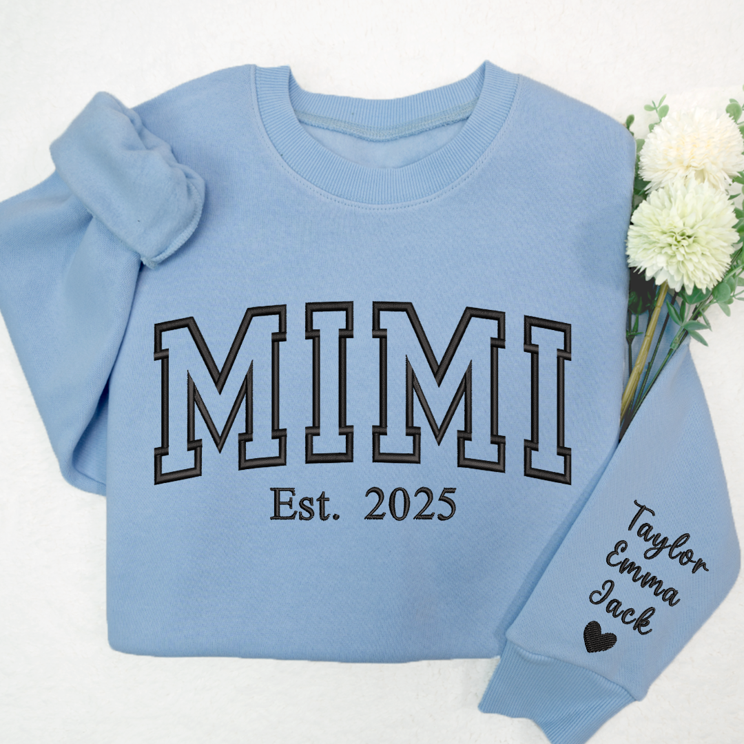 Mimi Est Embroidered And Grandkids Sweatshirt