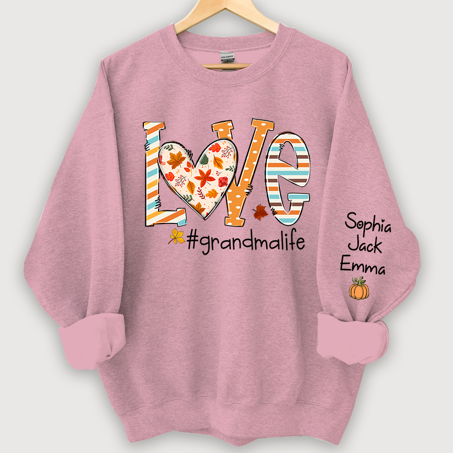Autumn love grandmalife and grandkids Sweatshirt