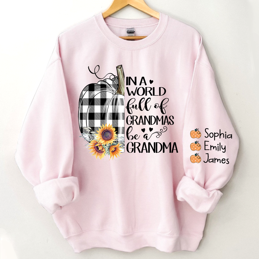 Pumpkin be a Grandma with love Grandkids Sweatshirt