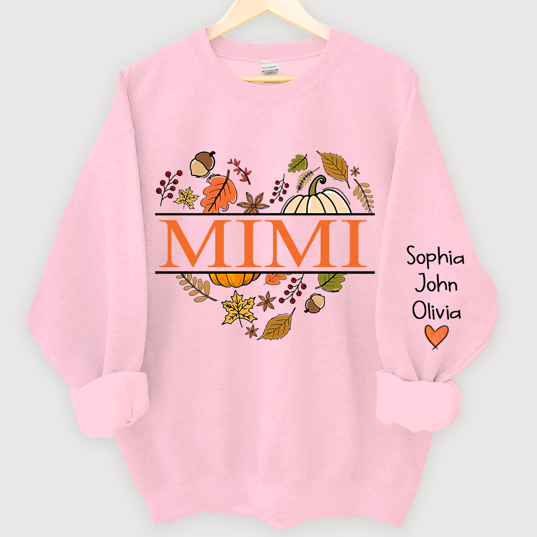 Mimi pumpkin fall autumn And Grandkids Sweatshirt