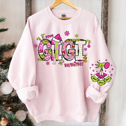 Custom Gigi And Grandkids Christmas 2024 Sweatshirt