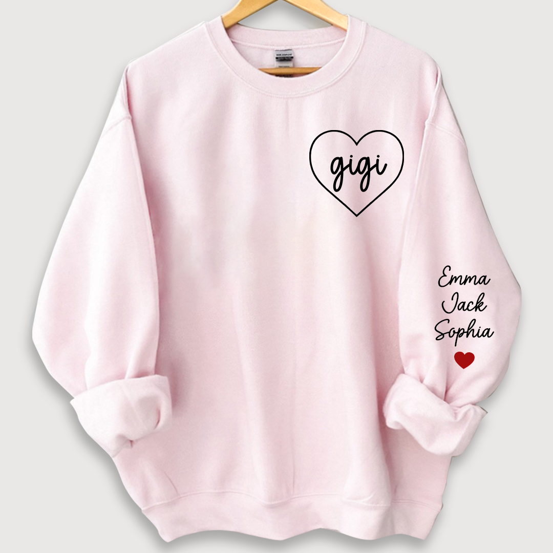 Personalized Grandma, Gigi ,Nana Custom Sweater And Grandkids Sweatshirt