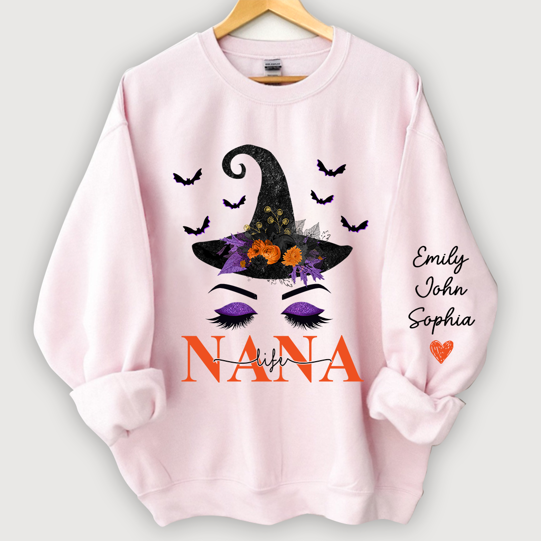Personalized Nanalife Hat Halloween And Grandkids Sweatshirt