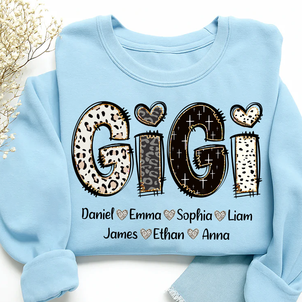 Custom Gigi Bible Style Gift For Grandma With Grandkids Sweatshirt