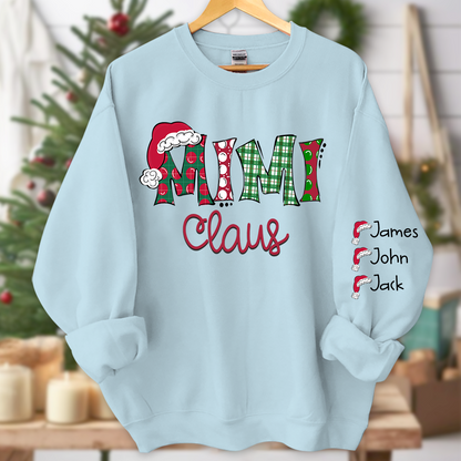 Merry Christmas Mimi, Grandma Claus Christmas and Grandkids Sweatshirt