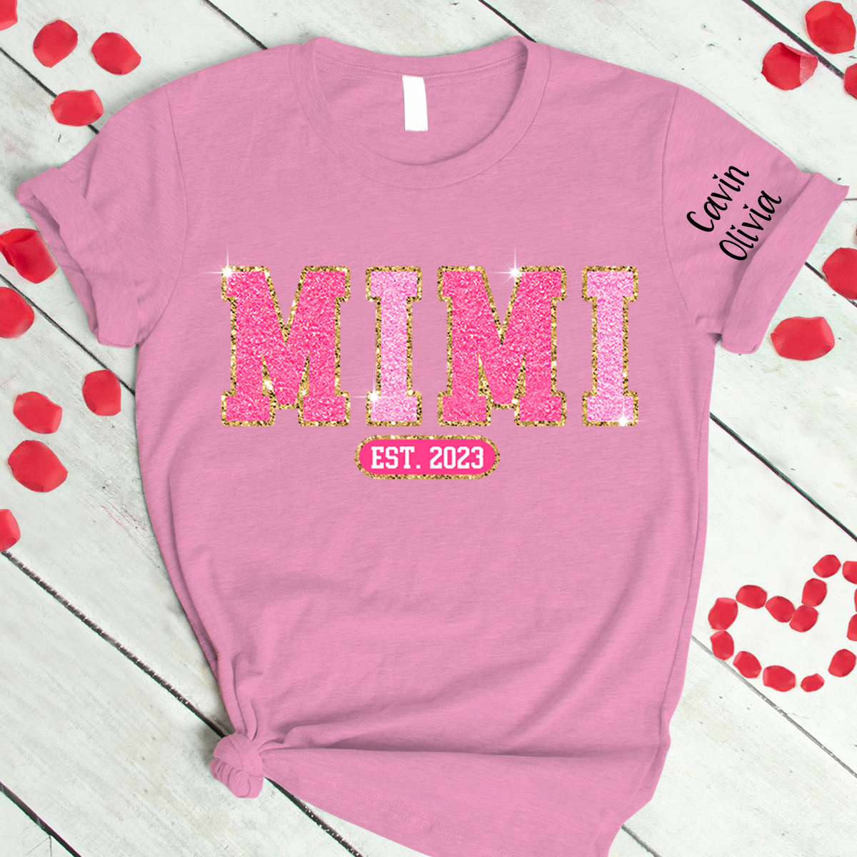 Custom Mimi Est Glitter Mother's Day Trend T-Shirt
