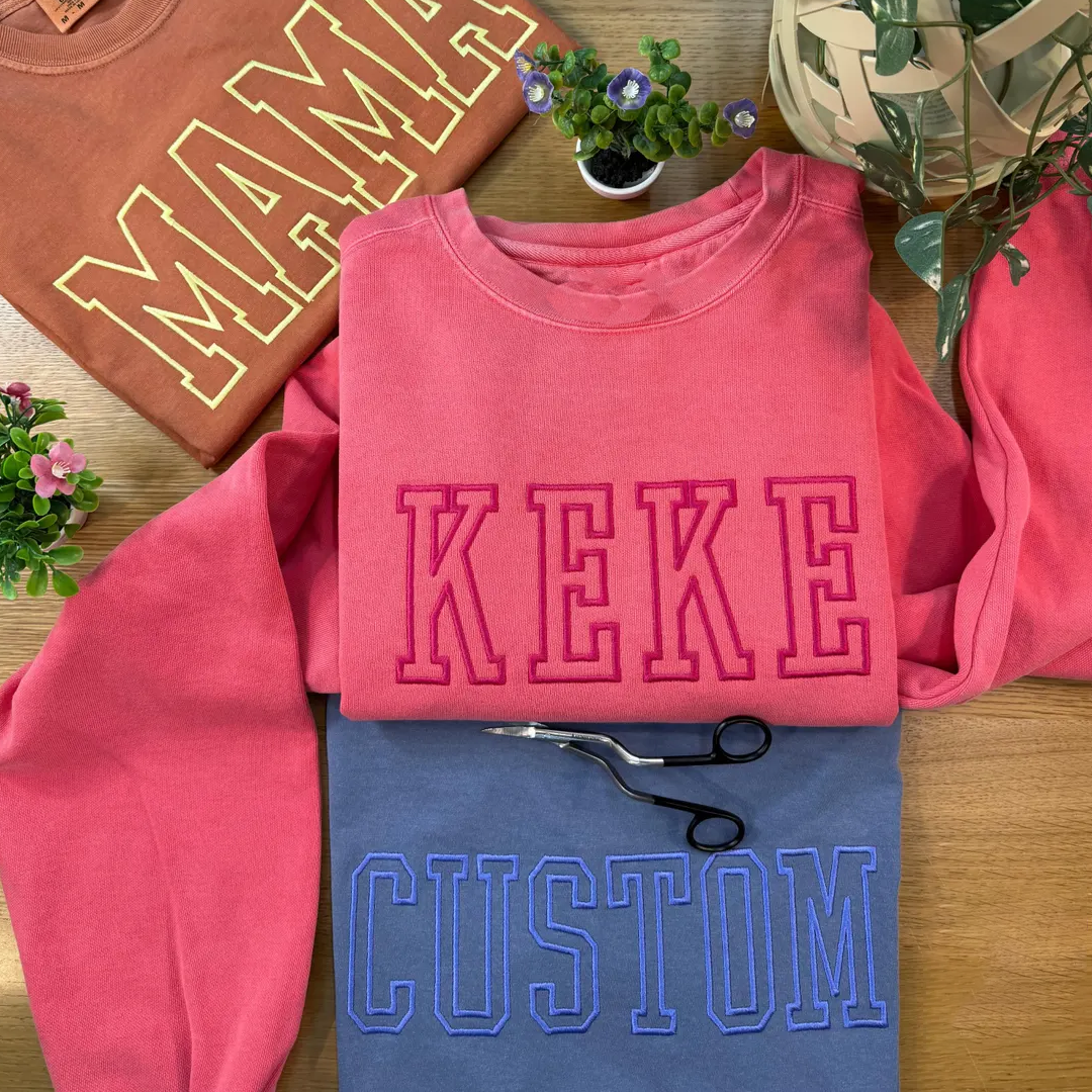 Embroidered Personalized Mama Nana Gigi Mimi and Grandkids