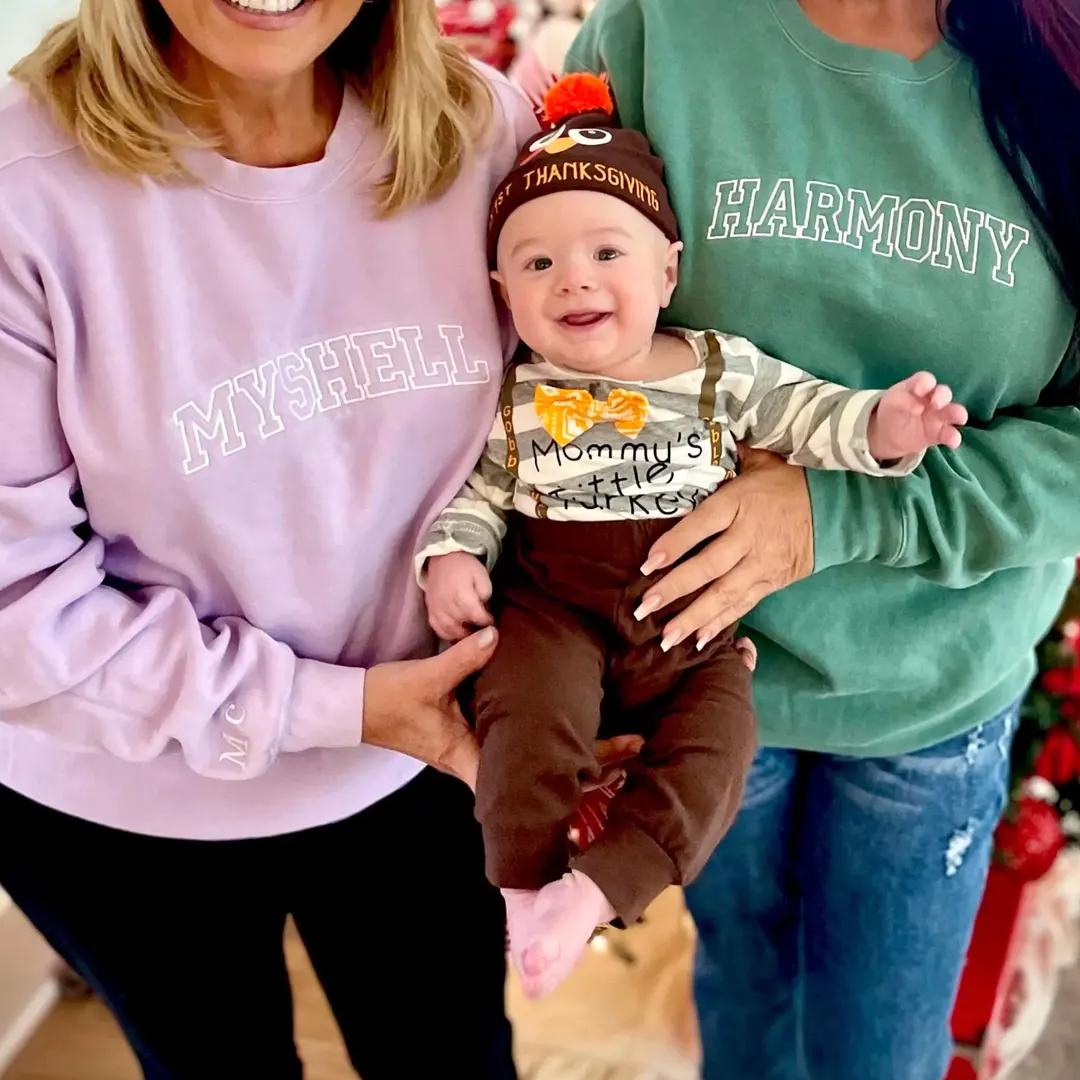 Embroidered Personalized Mama Nana Gigi Mimi and Grandkids
