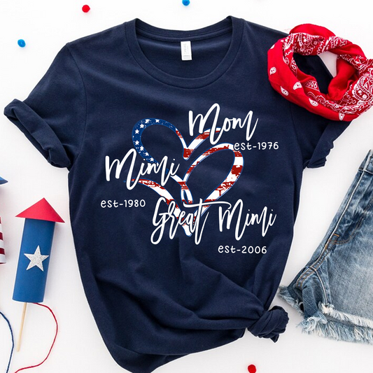 Custom Mom Gigi Great Gigi USA Flag