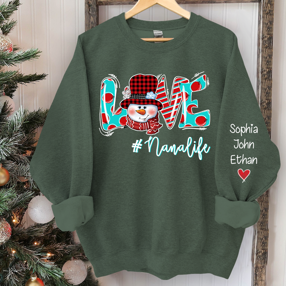 Love Grandmalife  Christmas And Grandkids Sweatshirt
