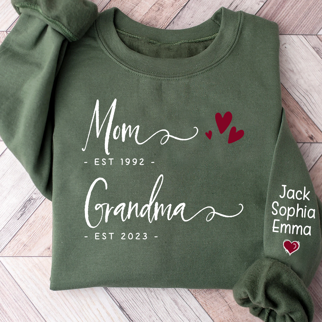 Mom est grandma est with kids Sweatshirt