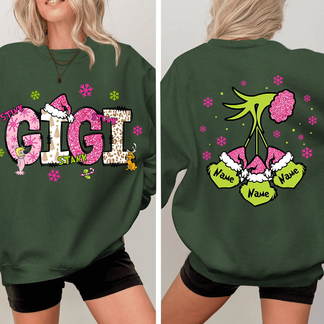 Gigi Pink Christmas And Kids Sweatshirt 2024
