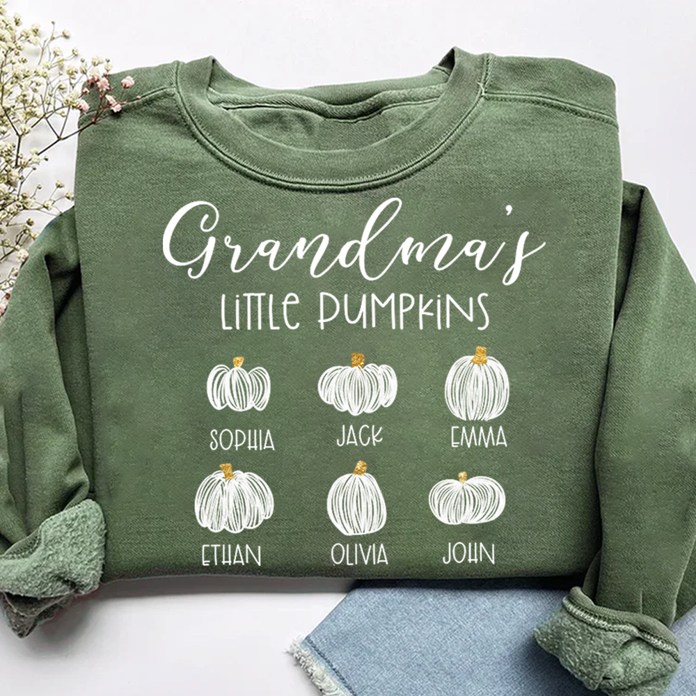 Grandma's Little Pumpkins And Grandkids Sweatshirt