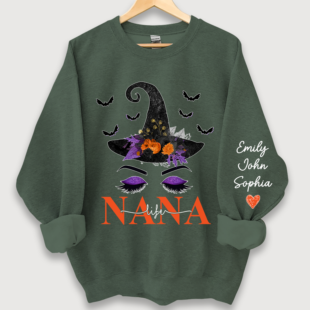 Personalized Nanalife Hat Halloween And Grandkids Sweatshirt