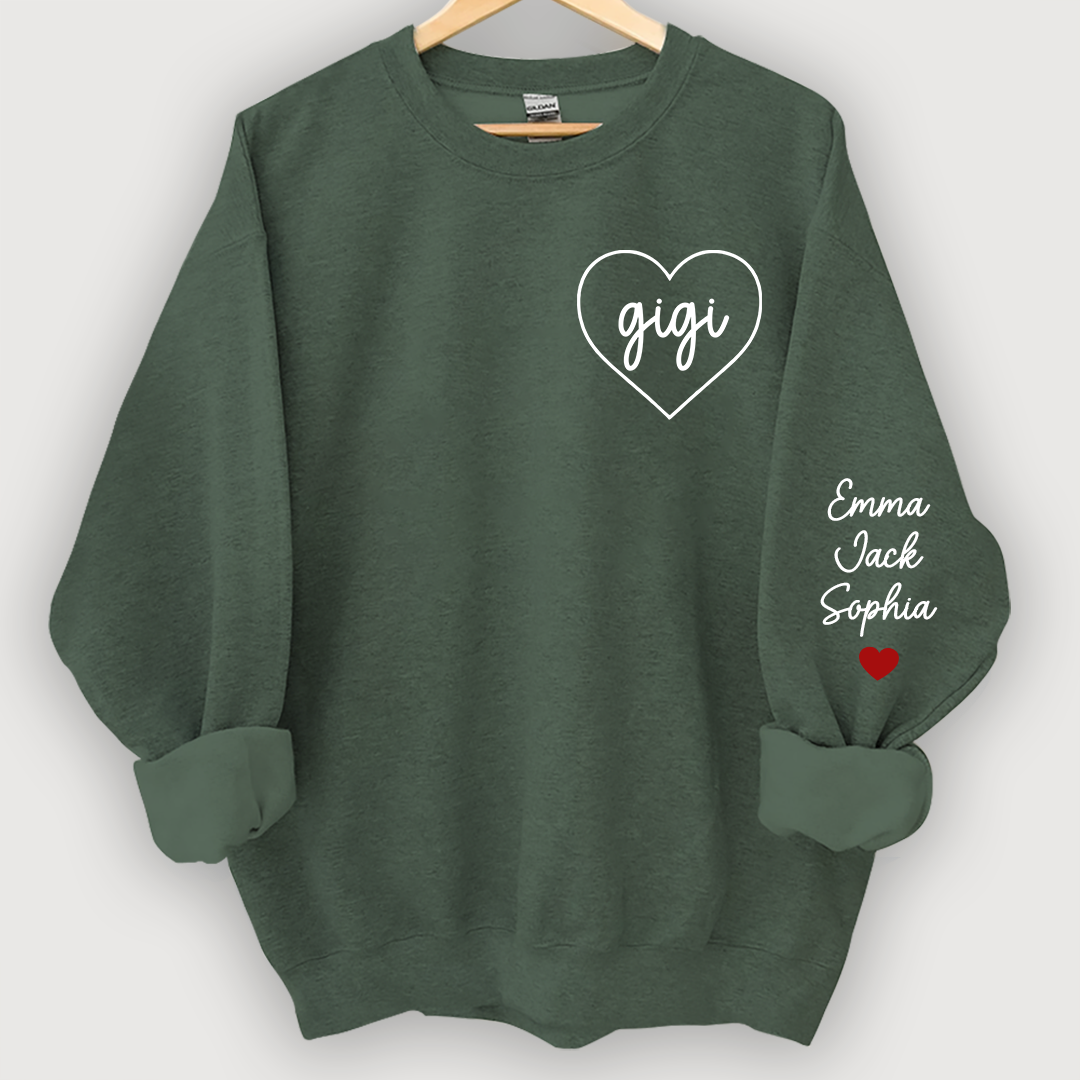 Personalized Grandma, Gigi ,Nana Custom Sweater And Grandkids Sweatshirt