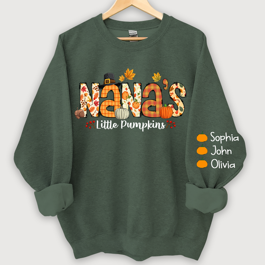 Nana little pumpkins autumn And Grandkids Sweatshirt