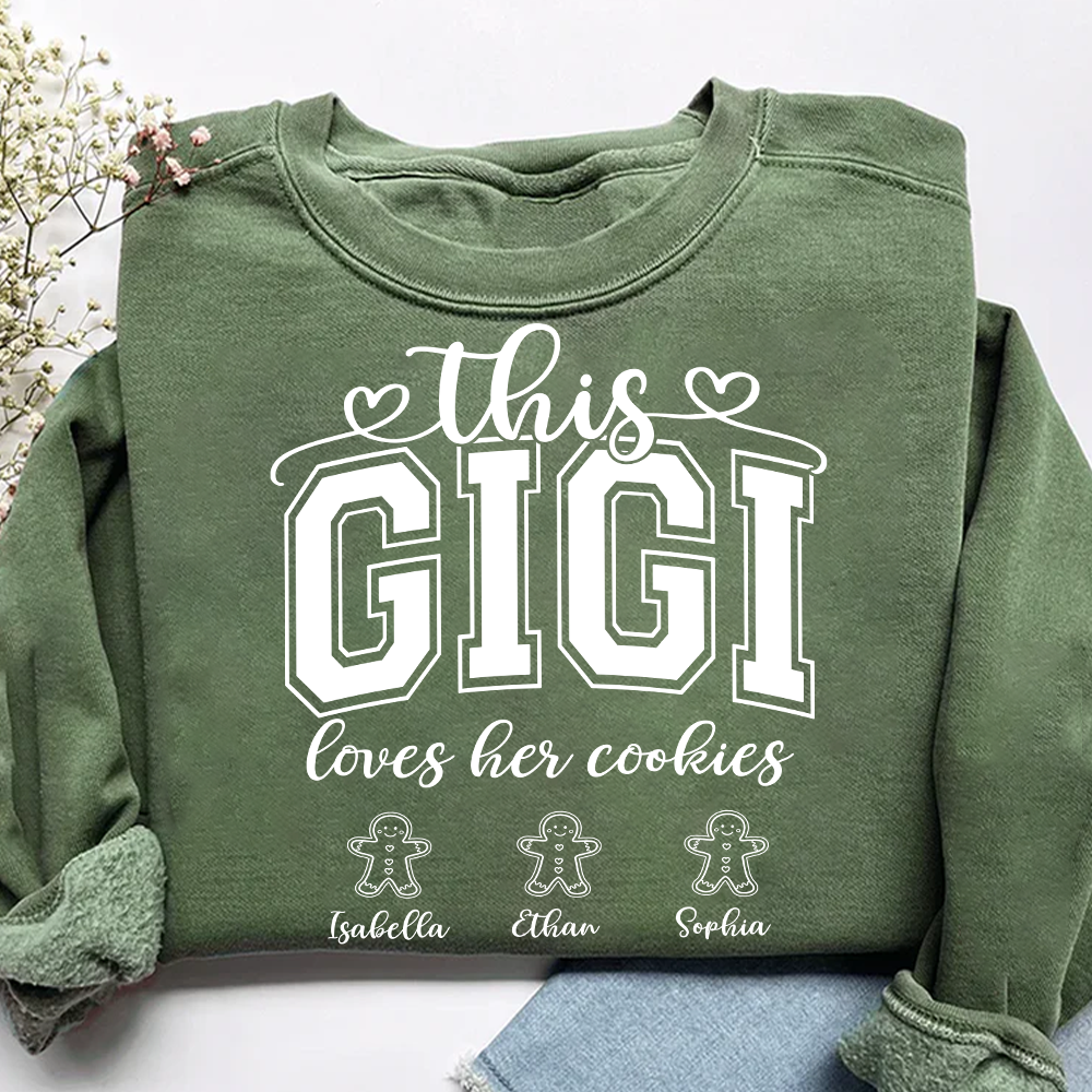 Personalized This Gigi Loves Her Cookies And Grandkids Sweatshirt
