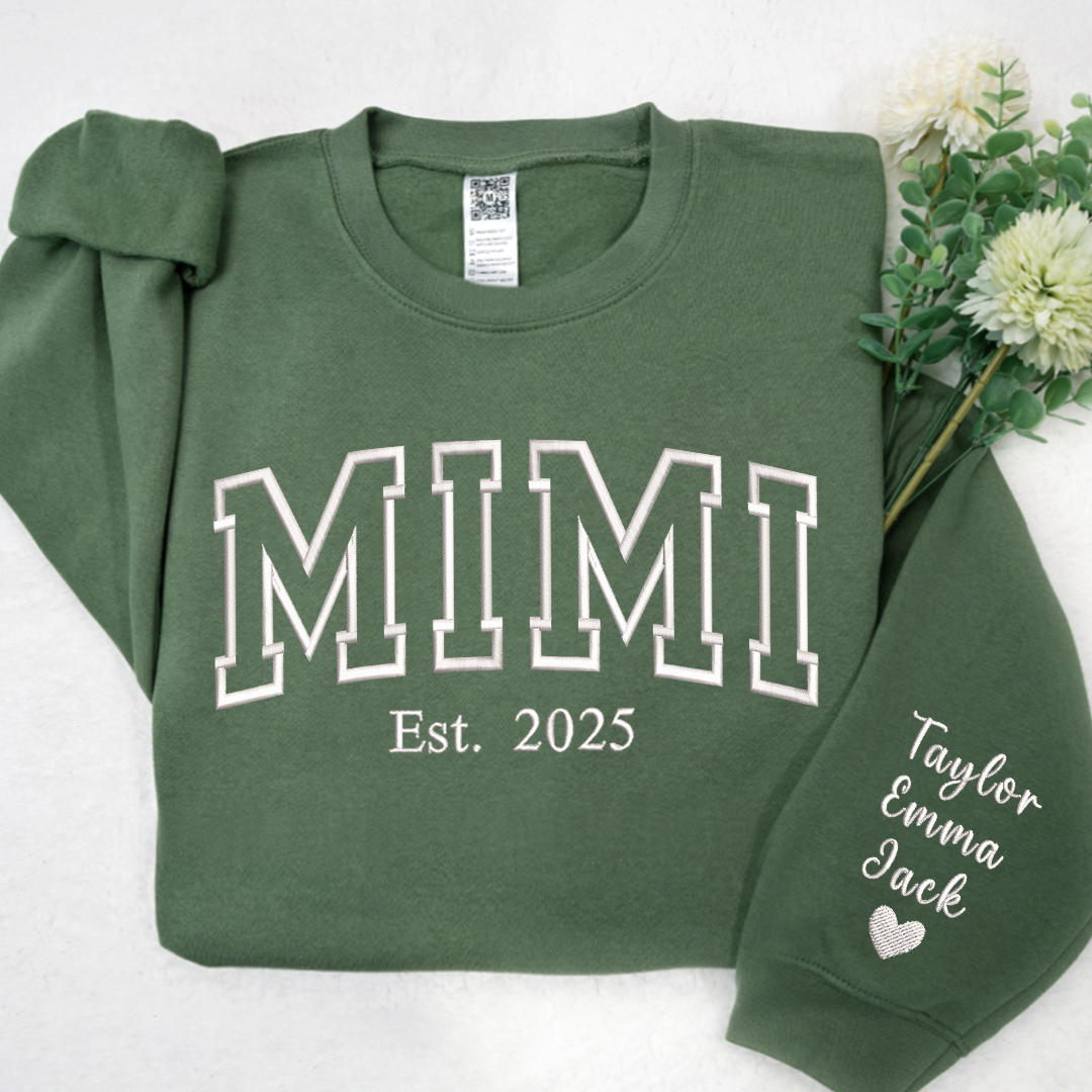 Mimi Est Embroidered And Grandkids Sweatshirt