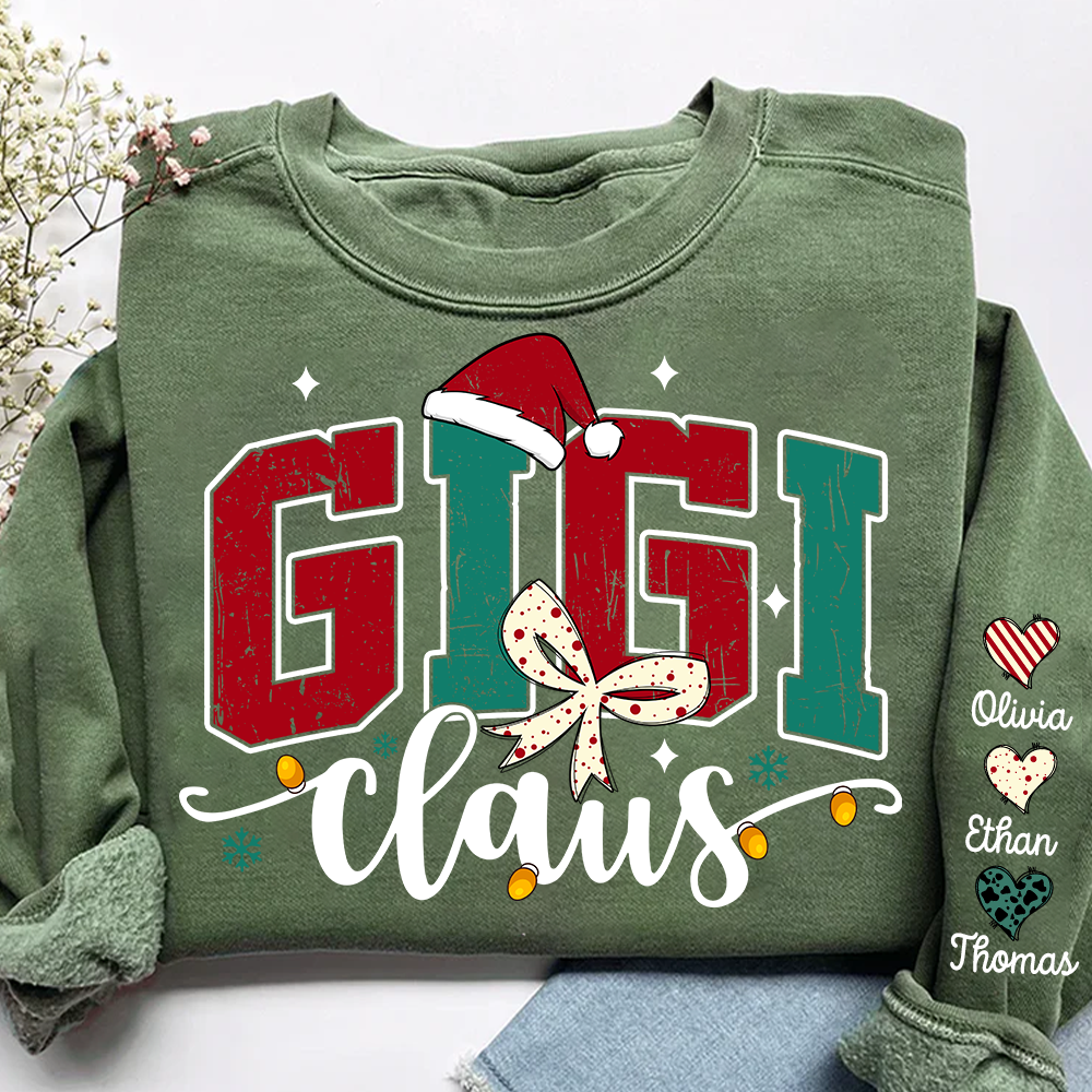 Gigi claus And Grandkids Merry Christmas Sweatshirt