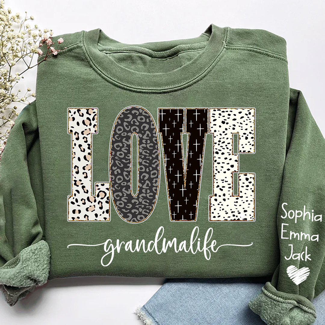 Personalized Love grandmalife Bible Style Gift For Grandma And Grandkids Sweatshirt