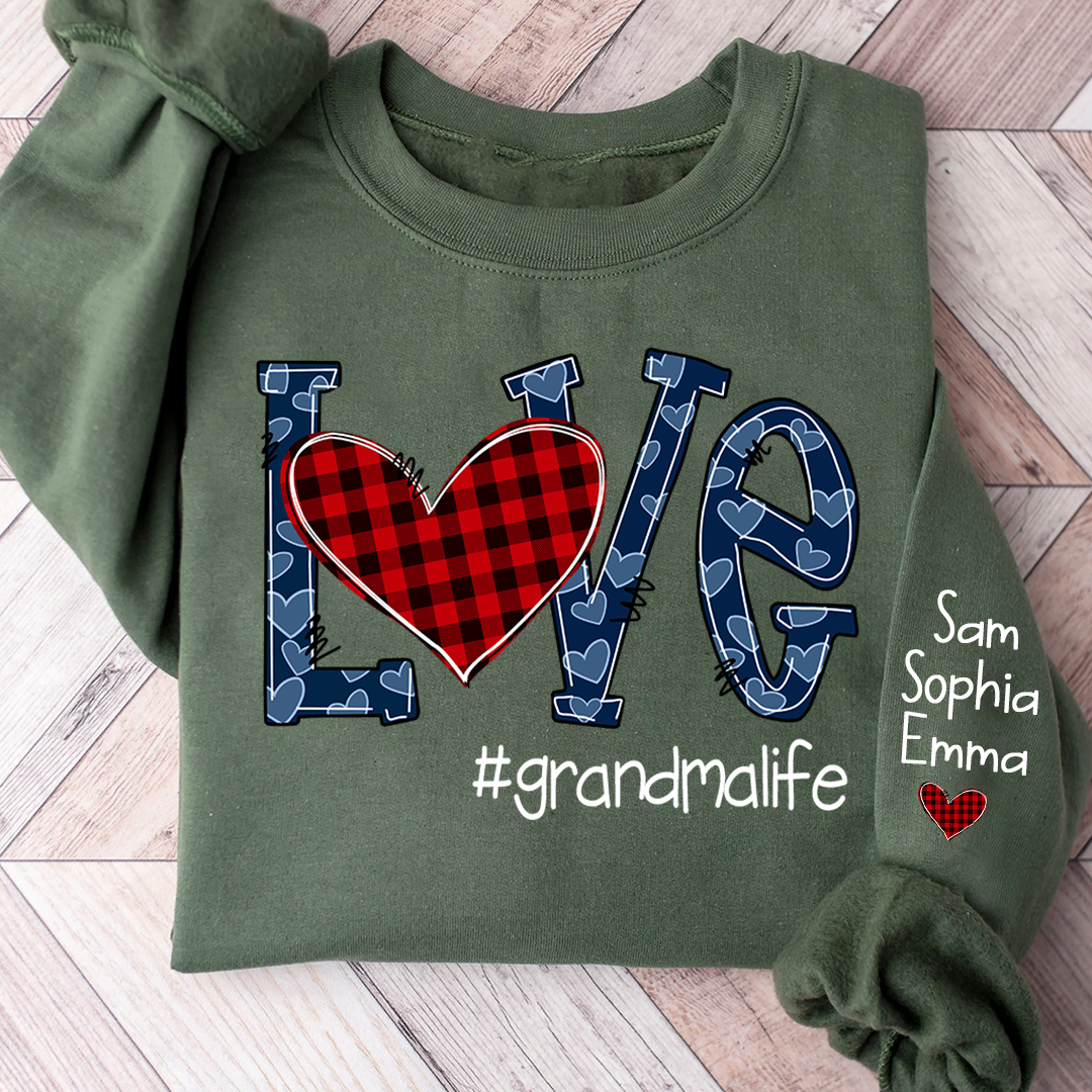 Love grandmalife Sweatshirt with kids Valentine's Day Sweatshirt