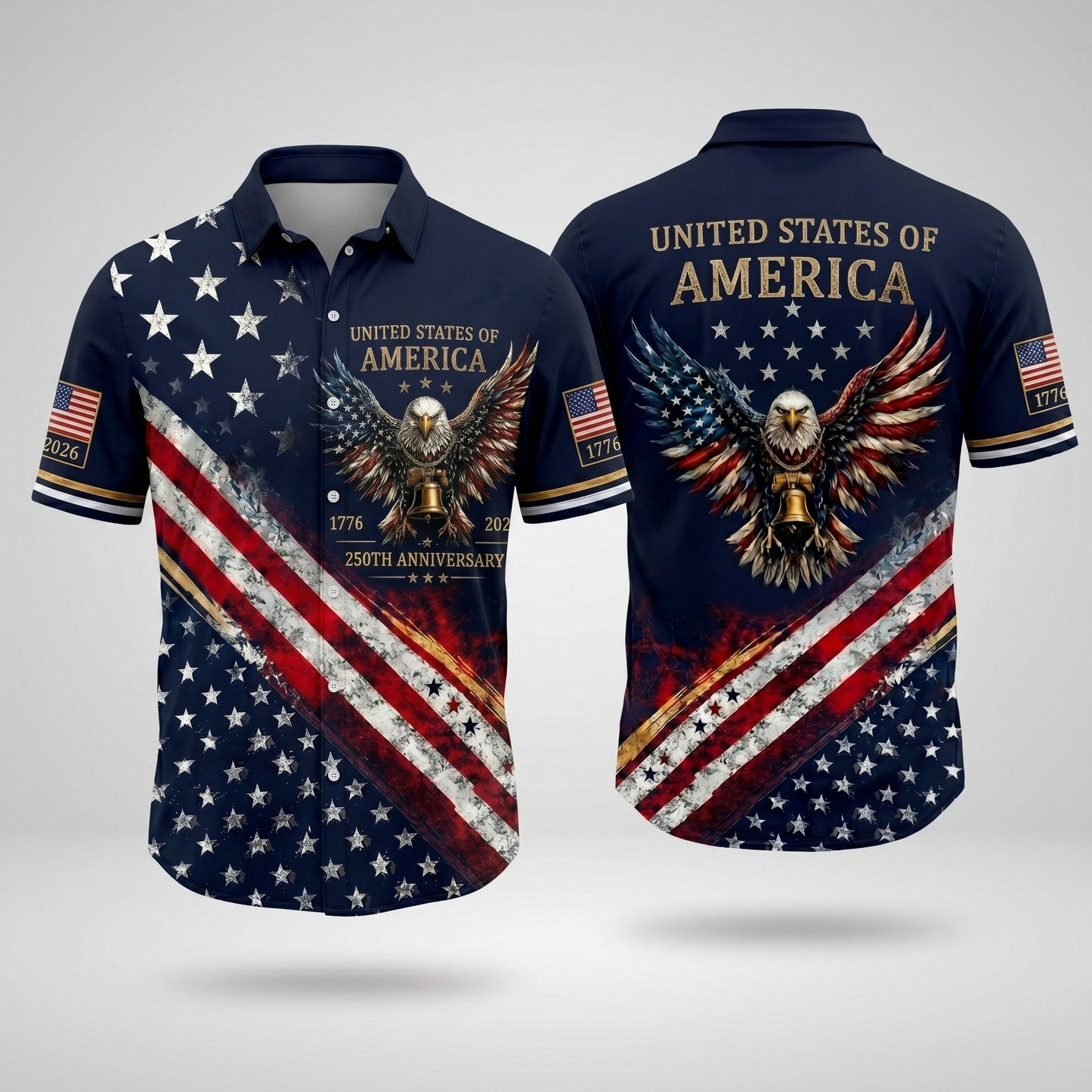 The America 250th Anniversary "Freedom Eagle" Patriotic Button Down Shirt