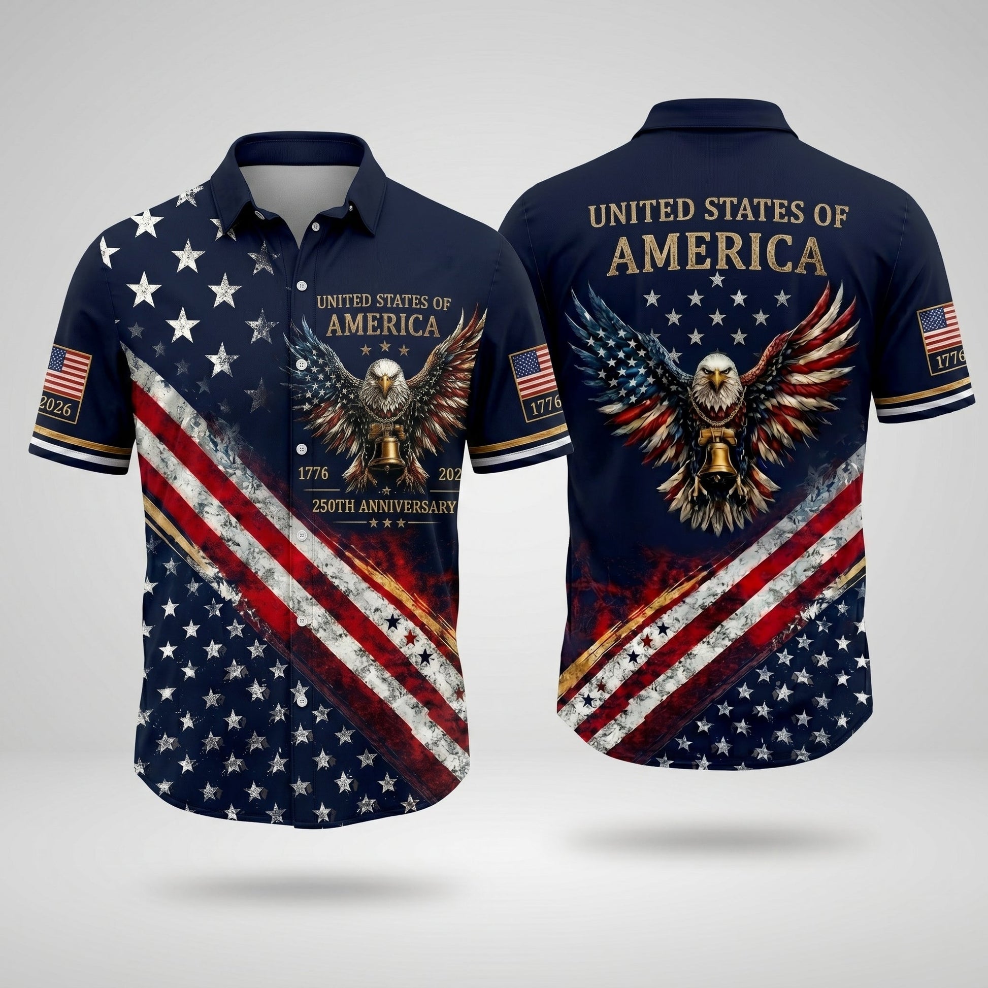 The America 250th Anniversary "Freedom Eagle" Patriotic Button Down Shirt