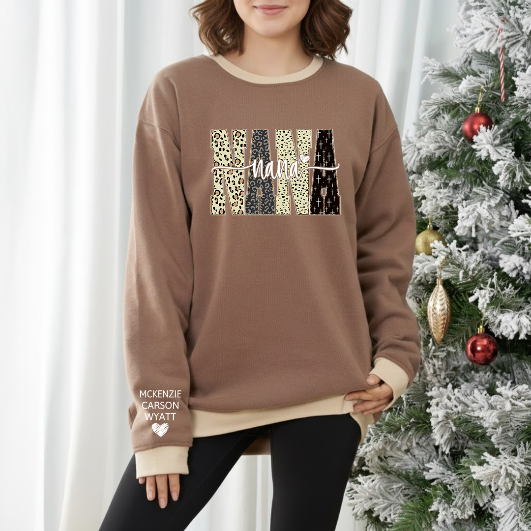 Bible Style Design, Custom Gift For Nana And Grandkids  Sweatshirt MIX