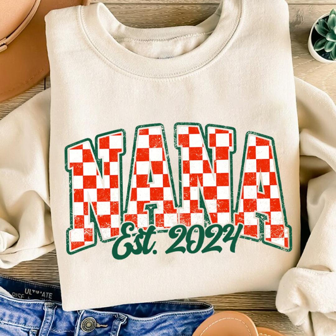 Personalized Nana Est Years Custom Christmas Sweatshirt