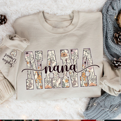 Wildflower Gigi and Grandkids Personalized Best Gift