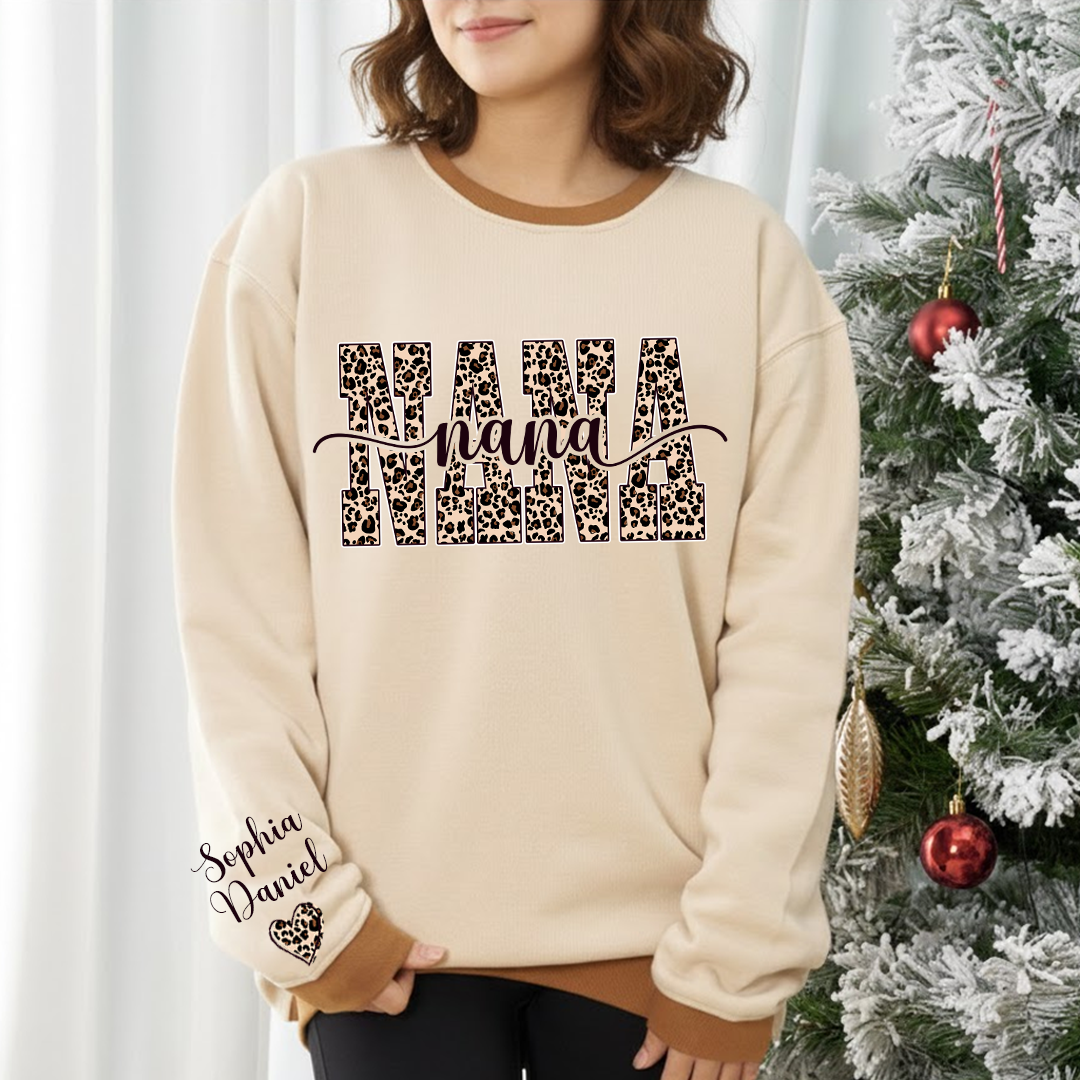 Leopard Gigi and Grandkids Personalized Best Gift
