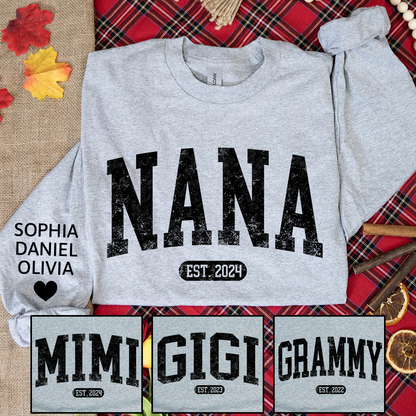 Personalize Mimi, Grandma, Mom, Nana, Mama Gift Custom Name Kids CTH01 Sweatshirt