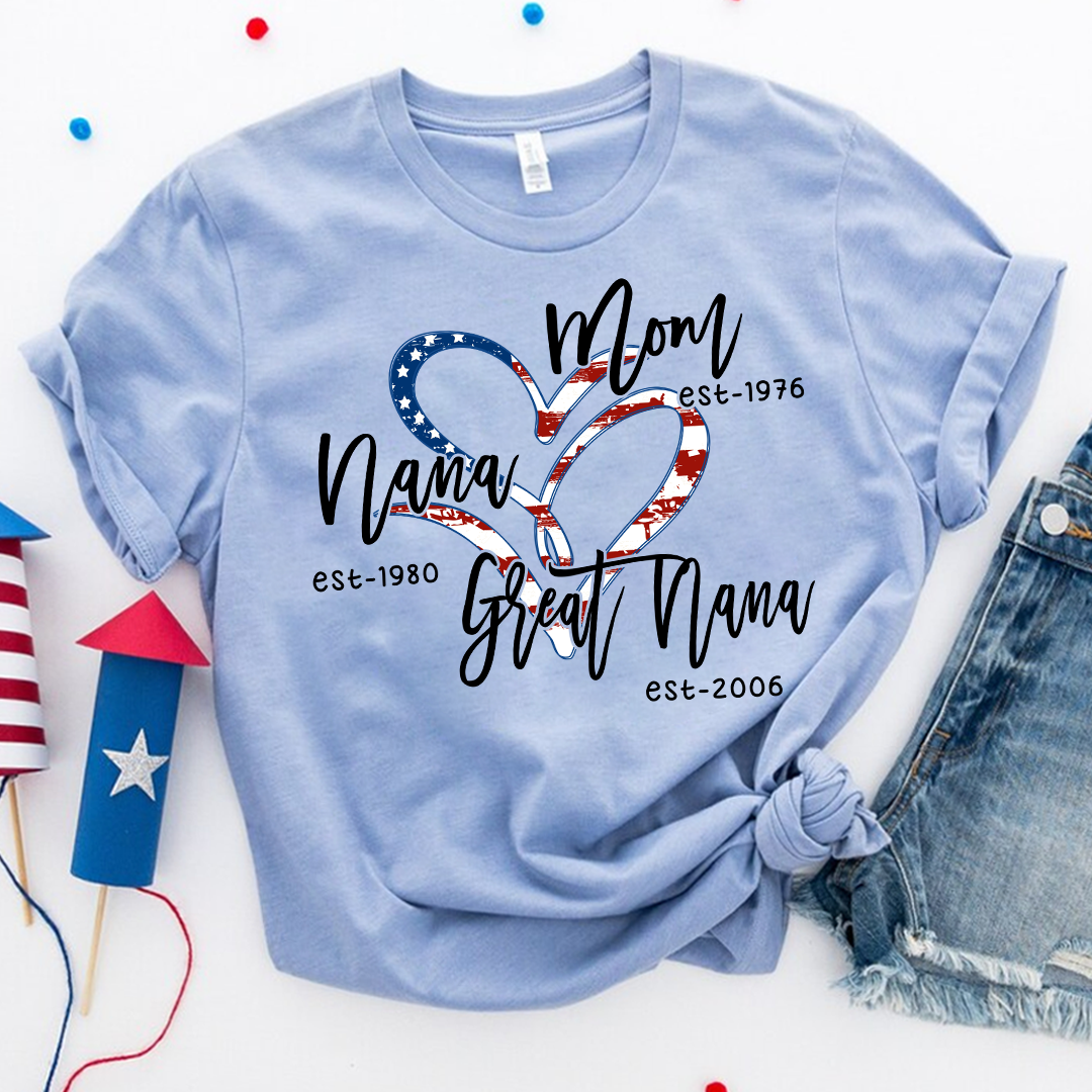 Custom Mom Gigi Great Gigi USA Flag