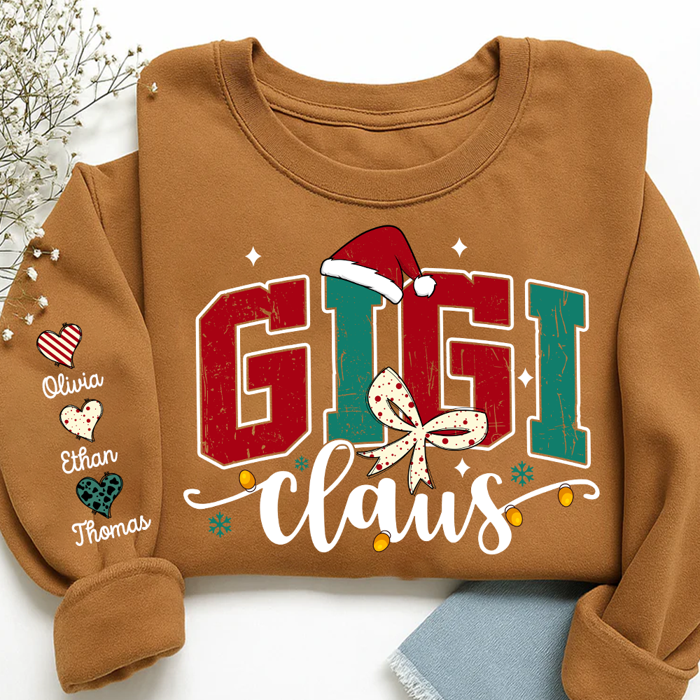 Gigi claus And Grandkids Merry Christmas Sweatshirt