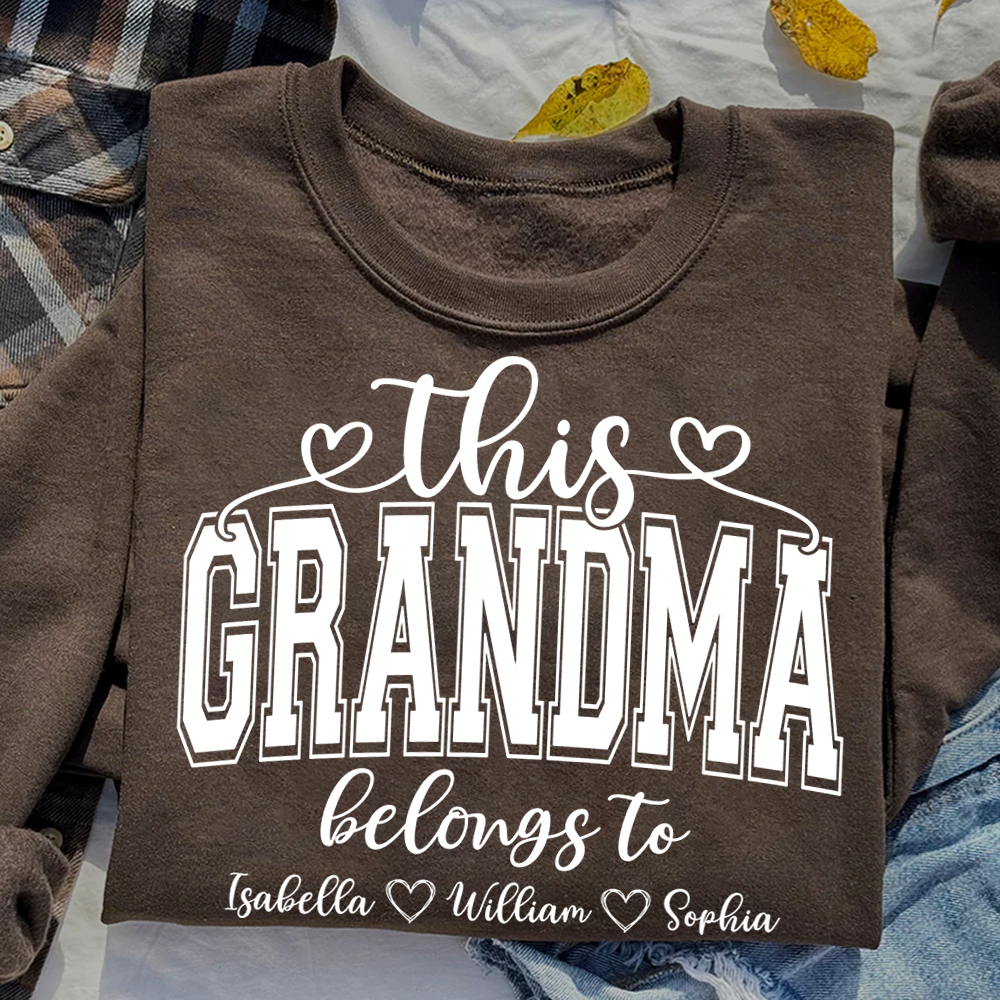 Custom This Grandma Belongs To And Grandkids Sweatshirt