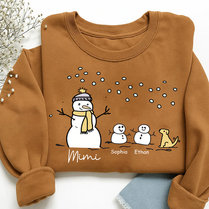 Mimi Snowman Dog with Grandkids – Christmas Gifts Sweatshirt