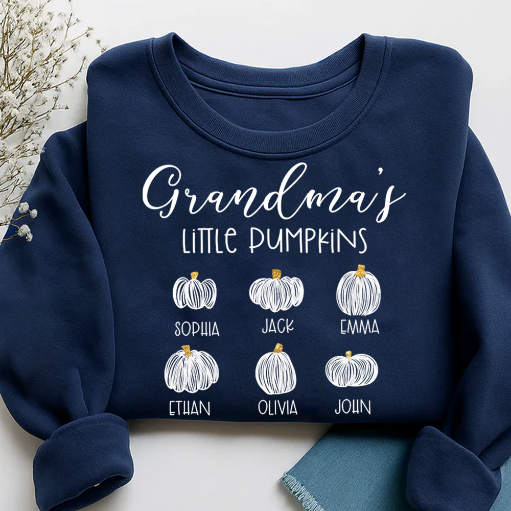 Grandma's Little Pumpkins And Grandkids Sweatshirt
