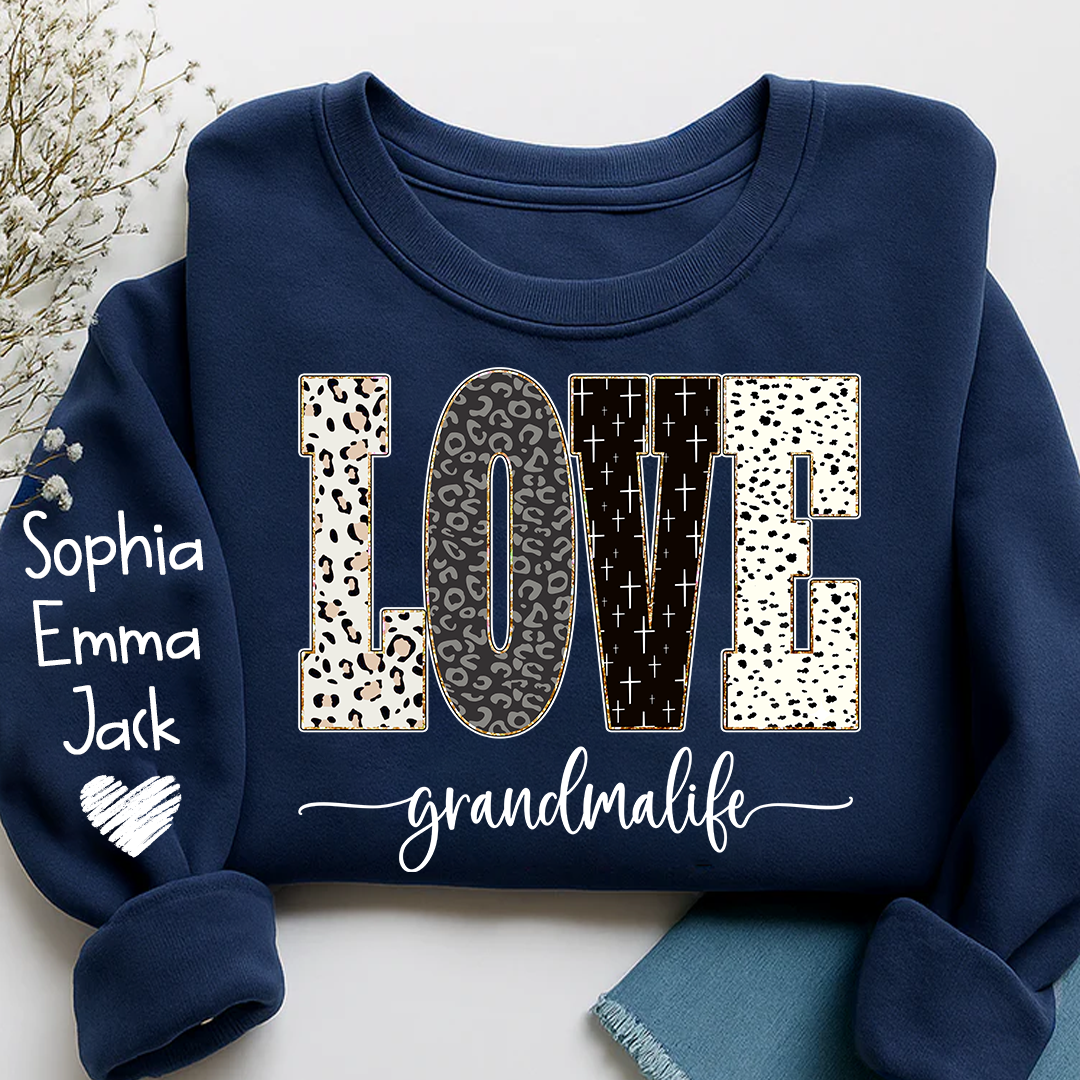 Personalized Love grandmalife Bible Style Gift For Grandma And Grandkids Sweatshirt