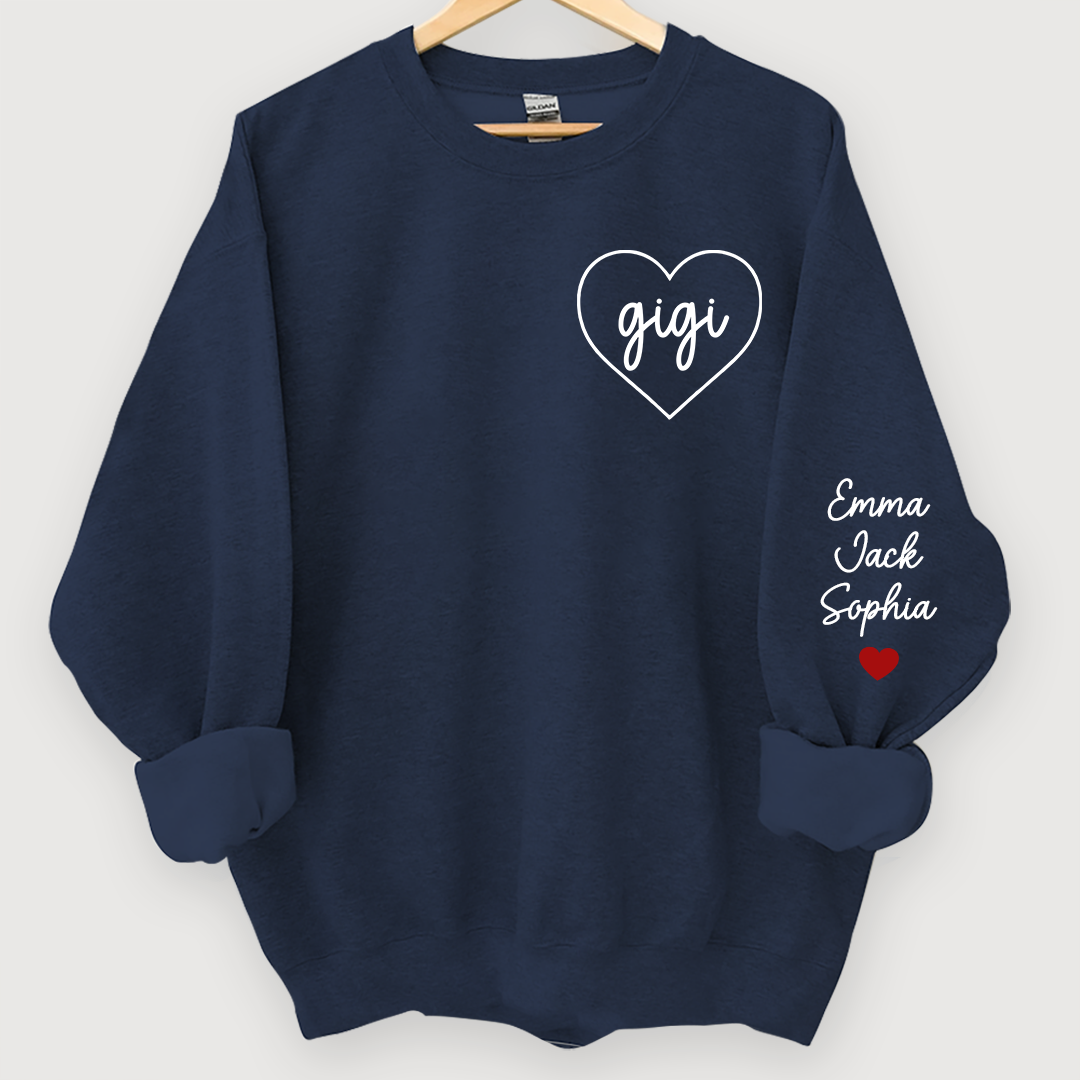 Personalized Grandma, Gigi ,Nana Custom Sweater And Grandkids Sweatshirt