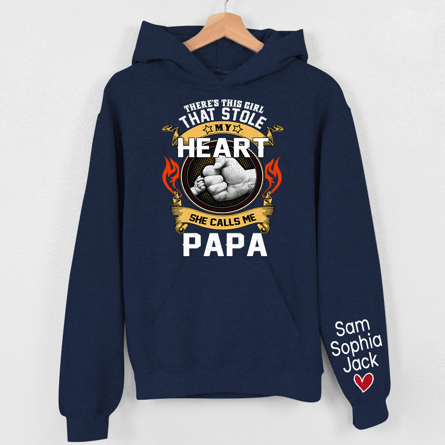 There's This Girl That Stole My Heart She Calls Me Papa Hoodie