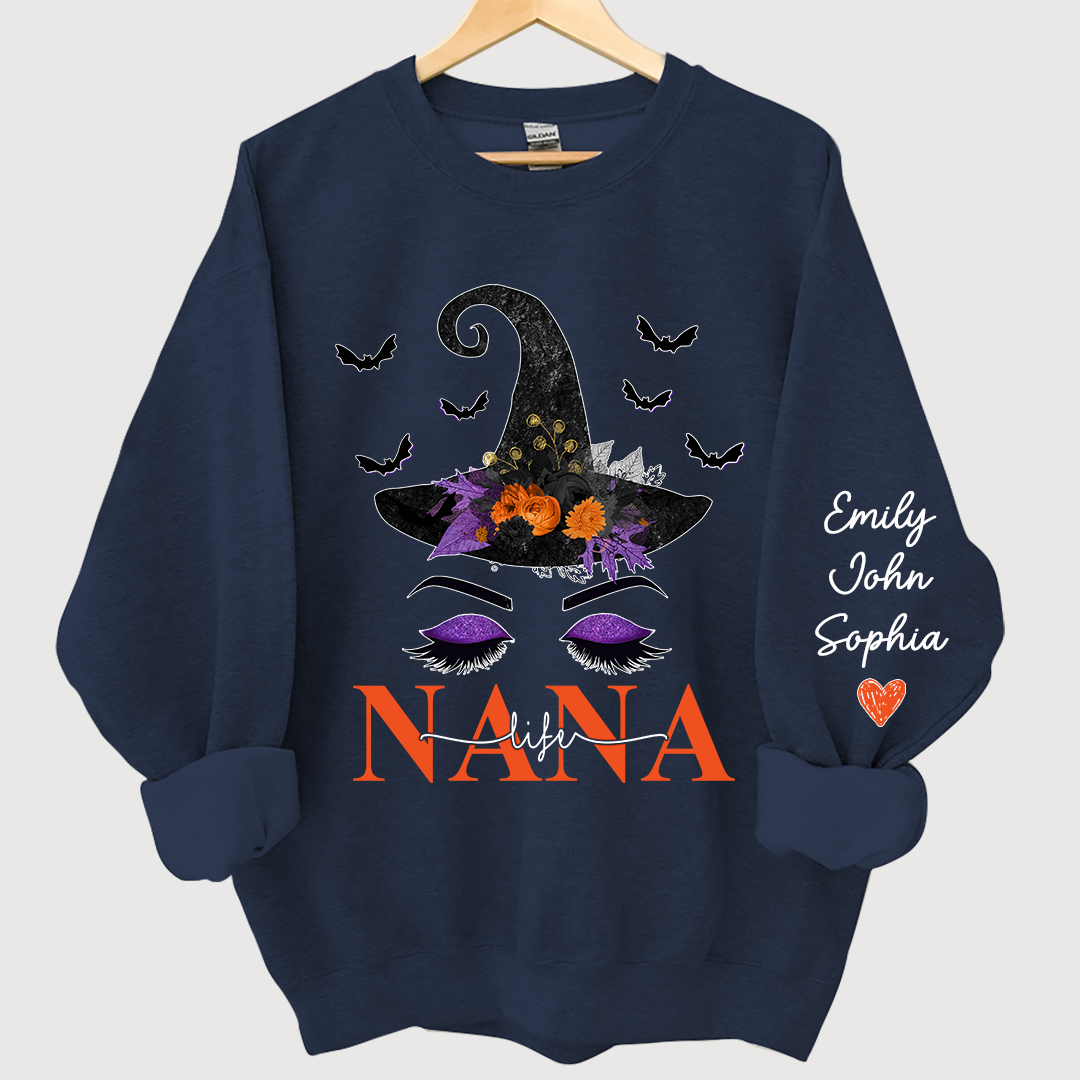 Personalized Nanalife Hat Halloween And Grandkids Sweatshirt