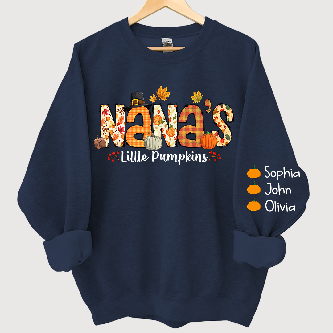 Nana little pumpkins autumn And Grandkids Sweatshirt